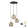 Hängeleuchte mit Kabel DEVI 3xE27/15W/230V Schwarz/rauchiges Beige
