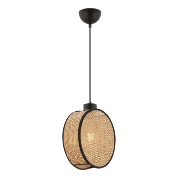 Hängeleuchte mit Kabel DRUM 1xE27/60W/230V braun/schwarz