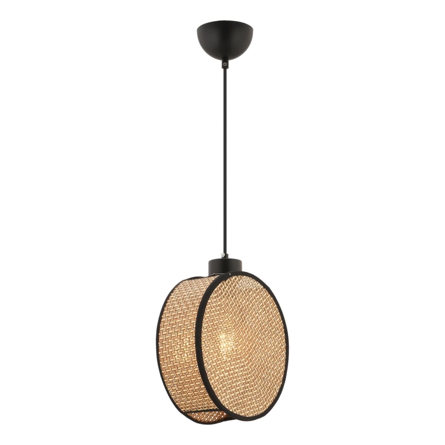 Hängeleuchte mit Kabel DRUM 1xE27/60W/230V braun/schwarz