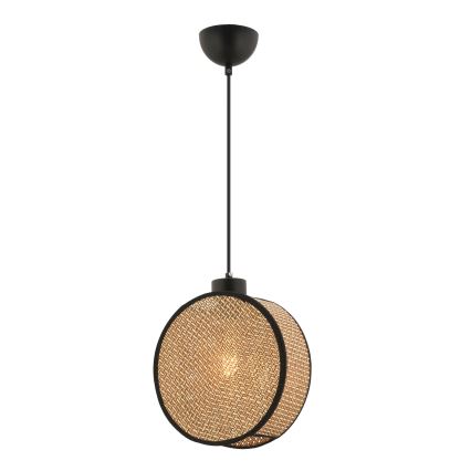 Hängeleuchte mit Kabel DRUM 1xE27/60W/230V braun/schwarz