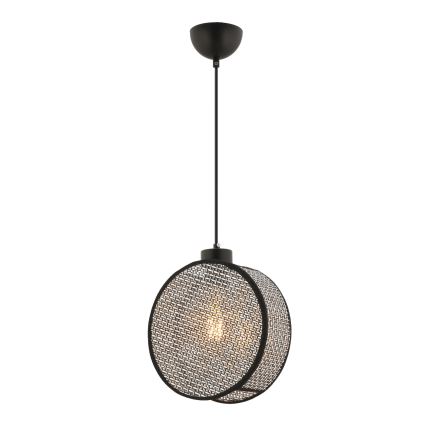 Hängeleuchte mit Kabel DRUM 1xE27/60W/230V grau/schwarz