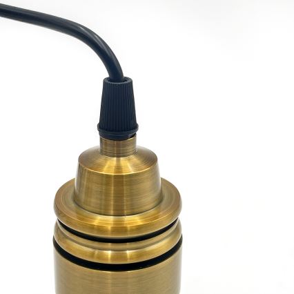 Hängeleuchte mit Kabel HECTOR 1xE27/15W/230V weiß/messing Ø 14 cm