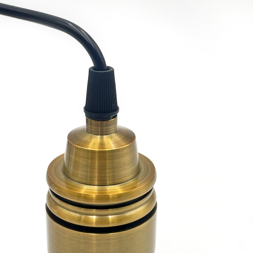 Hängeleuchte mit Kabel HECTOR 1xE27/15W/230V weiß/messing Ø 14 cm