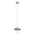 Hängeleuchte mit Kabel LARSO 1xE27/15W/230V mint/beige