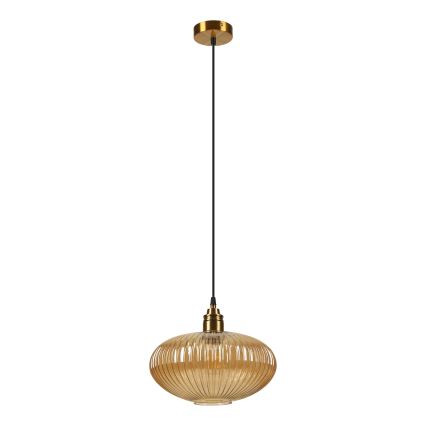 Hängeleuchte mit Kabel MILOU 1xE27/15W/230V gold/rauchbeige