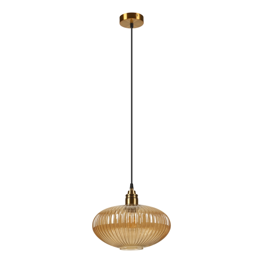 Hängeleuchte mit Kabel MILOU 1xE27/15W/230V gold/rauchbeige