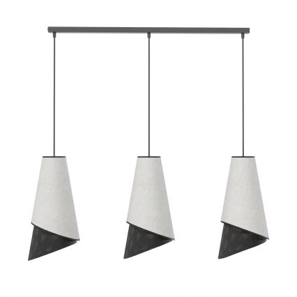 Hängeleuchte mit Kabel MODA 3xE27/15W/230V grau/schwarz