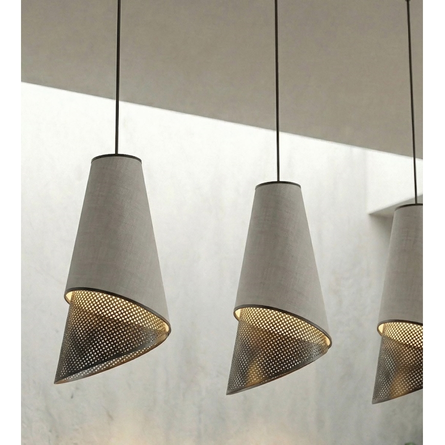 Hängeleuchte mit Kabel MODA 3xE27/15W/230V grau/schwarz