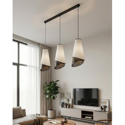 Hängeleuchte mit Kabel MODA 3xE27/15W/230V grau/schwarz