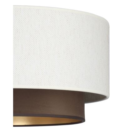 Hängeleuchte mit Kabel NATIA 1xE27/60W/230V Durchmesser 45 cm weiß/braun