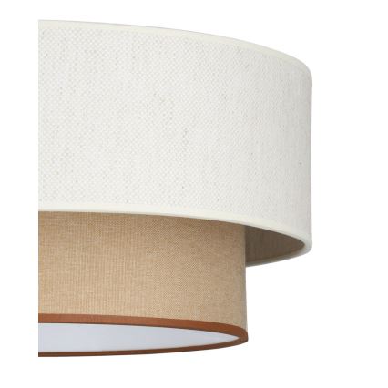 Hängeleuchte mit Kabel NATIA 1xE27/60W/230V Ø 45 cm weiß/braun