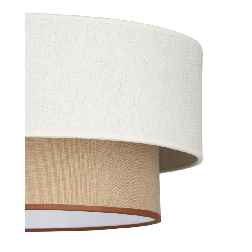 Hängeleuchte mit Kabel NATIA 1xE27/60W/230V Ø 45 cm weiß/braun