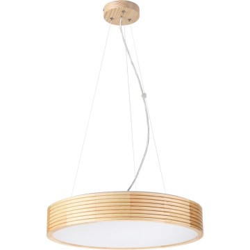 Hängeleuchte mit Kabel NATURAL MODERN 3xE27/15W/230V Ø 47,5 cm Kiefernholz