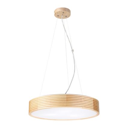 Hängeleuchte mit Kabel NATURAL MODERN 3xE27/15W/230V Ø 47,5 cm Kiefernholz