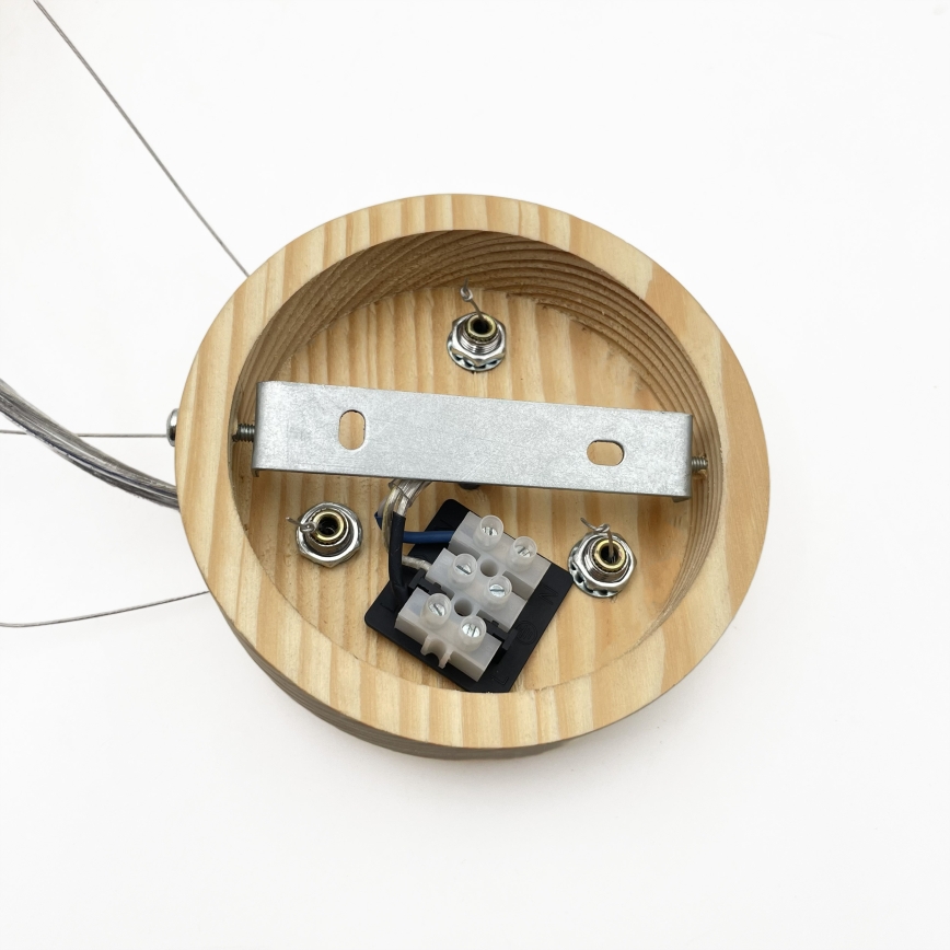 Hängeleuchte mit Kabel NATURAL MODERN 3xE27/15W/230V Ø 47,5 cm Kiefernholz