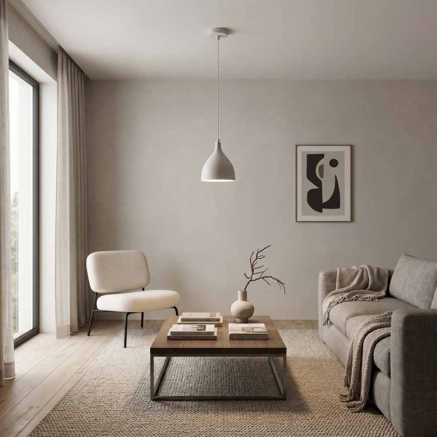 Hängeleuchte mit Kabel NOAK CLASSIC 1xE27/15W/230V cremefarben