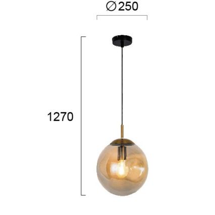 Hängeleuchte mit Kabel OSCAR 1xE27/40W/230V, rauchbeige