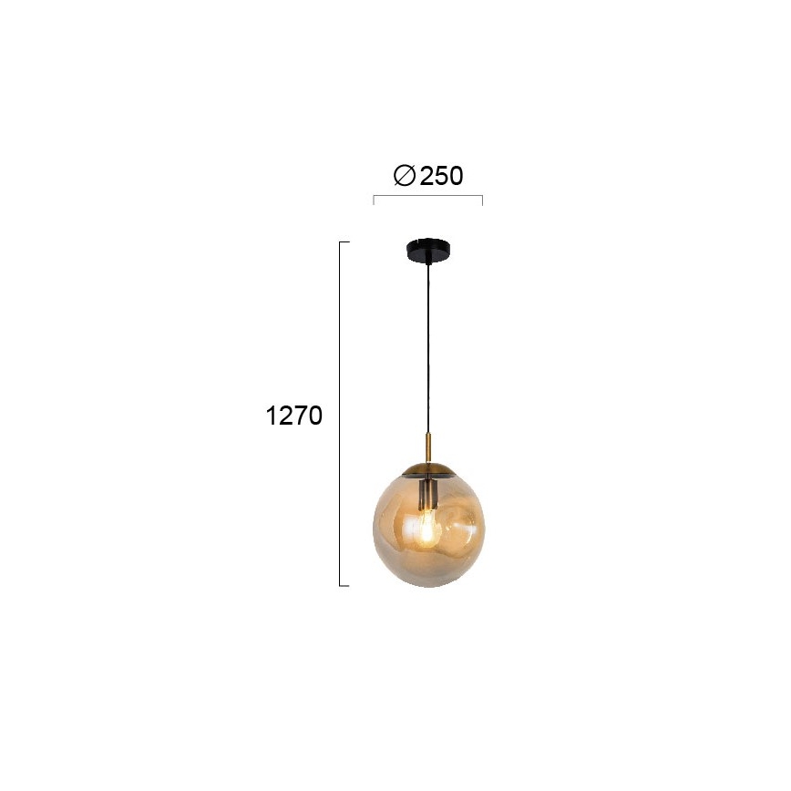 Hängeleuchte mit Kabel OSCAR 1xE27/40W/230V, rauchbeige