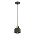 Hängeleuchte mit Kabel PARKLA 1xE27/15W/230V schwarz