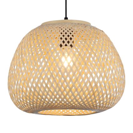 Hängeleuchte mit Kabel PETRA 1xE27/15W/230V, Durchmesser 35 cm, Bambus