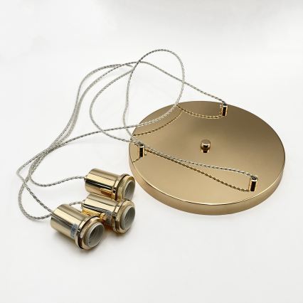 Hängeleuchte mit Kabel VIVE 3xE27/15W/230V goldfarben