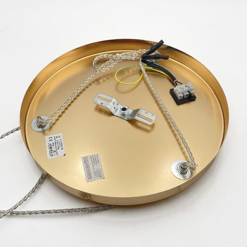 Hängeleuchte mit Kabel VIVE 3xE27/15W/230V goldfarben