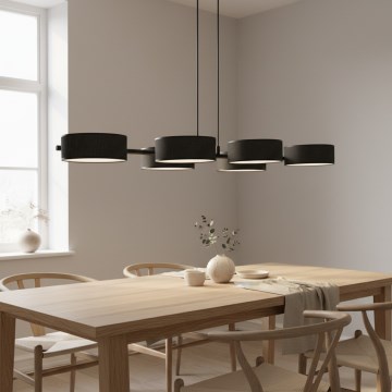 Hängeleuchte mit Kabelaufhängung DRUMZ 6xE14/10W/230V schwarz