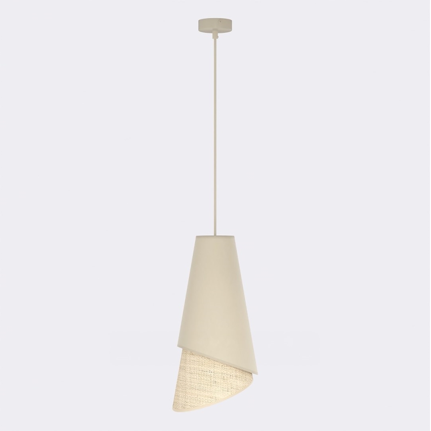 Hängeleuchte mit Kabelaufhängung MODA 1xE27/15W/230V beige/Rattan