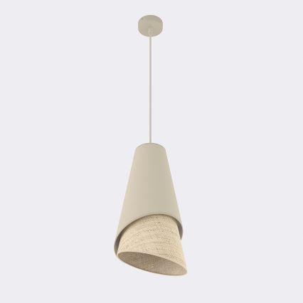 Hängeleuchte mit Kabelaufhängung MODA 1xE27/15W/230V beige/Rattan