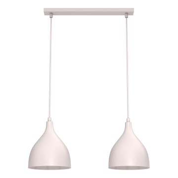 Hängeleuchte mit Kabelaufhängung NOAK CLASSIC 2xE27/15W/230V cremefarben