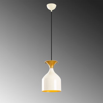 Hängeleuchte mit Kabelaufhängung SIVANI 1xE27/40W/230V weiß/kupfer