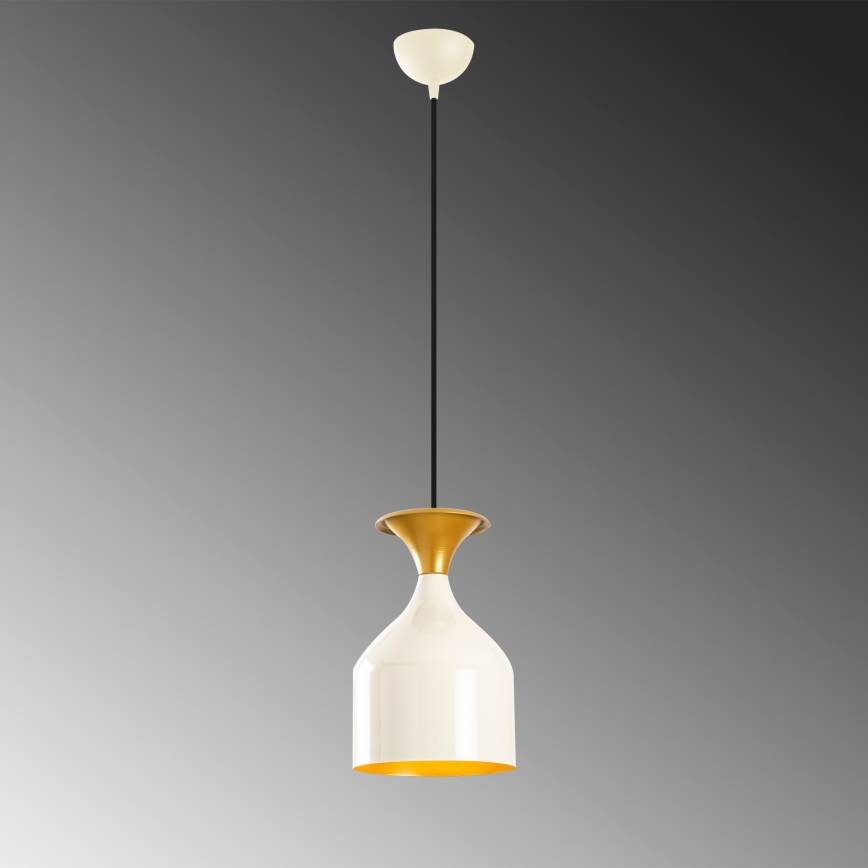 Hängeleuchte mit Kabelaufhängung SIVANI 1xE27/40W/230V weiß/kupfer