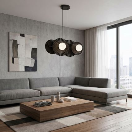 Hängeleuchte mit Kabelaufhängung UMBRA 4xG9/8W/230V schwarz