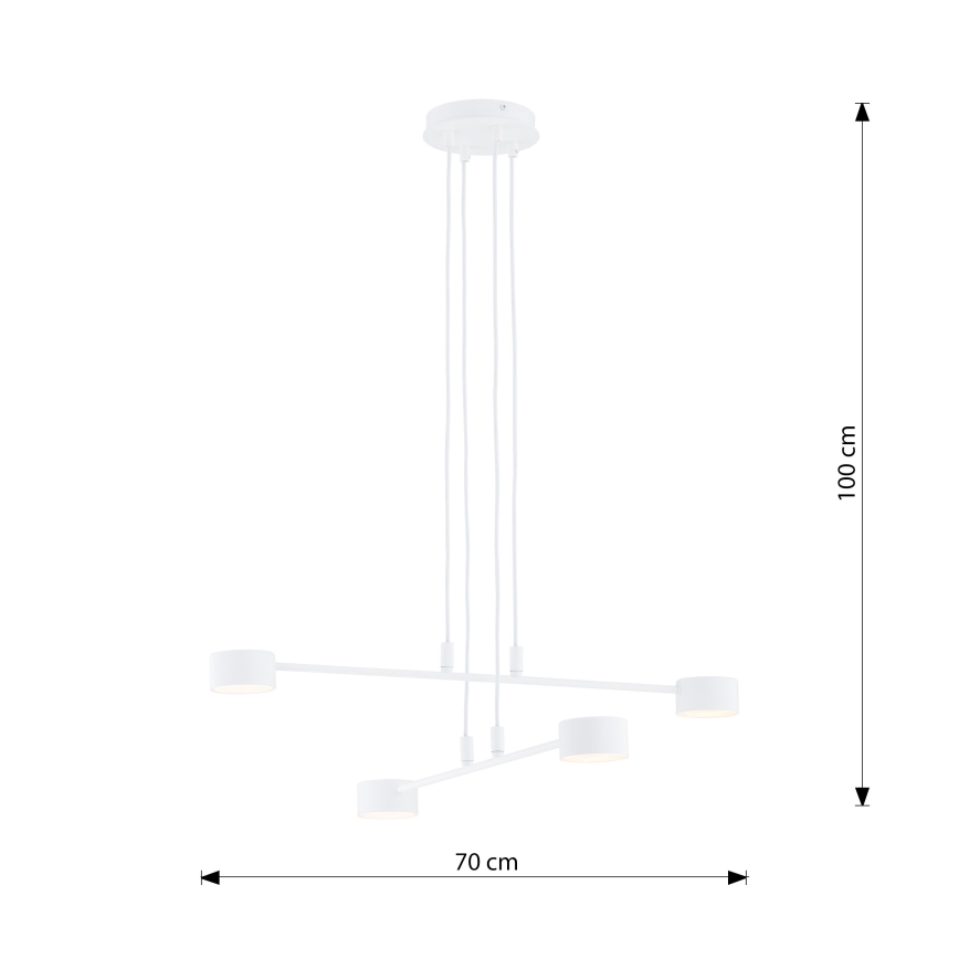 Hängeleuchte MODUS 4xGX53/10W/230V weiß
