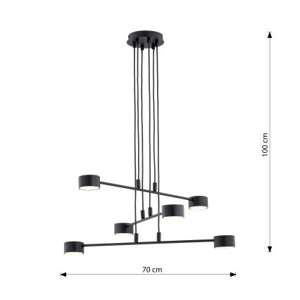 Hängeleuchte MODUS 6xGX53/10W/230V schwarz