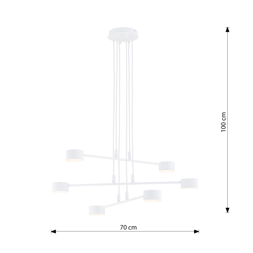 Hängeleuchte MODUS 6xGX53/10W/230V weiß