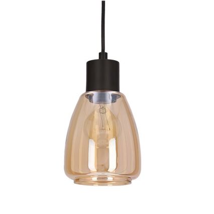 Hängeleuchte MOLDO 1xE27/40W/230V schwarz/rauchig beige