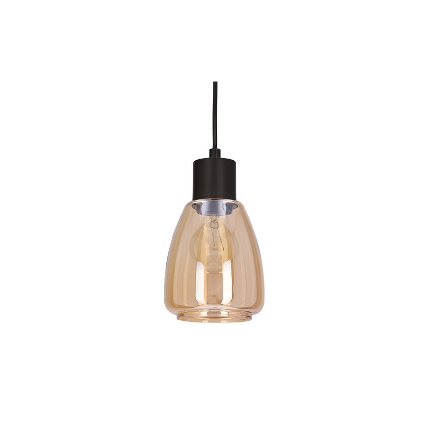 Hängeleuchte MOLDO 1xE27/40W/230V schwarz/rauchig beige