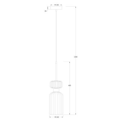 Hängeleuchte MOLLY 1xE14/40W/230V d 12 cm golden/orange/grün