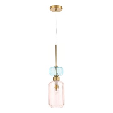 Hängeleuchte MOLLY 1xE14/40W/230V d 12 cm golden/rosa/blau