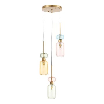 Hängeleuchte MOLLY 3xE14/40W/230V d 38 cm bunt