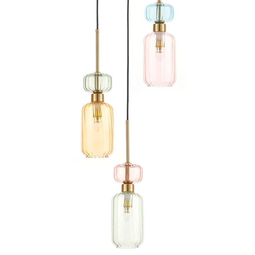 Hängeleuchte MOLLY 3xE14/40W/230V d 38 cm bunt