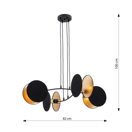 Hängeleuchte MOTIF 4xE14/10W/230V schwarz