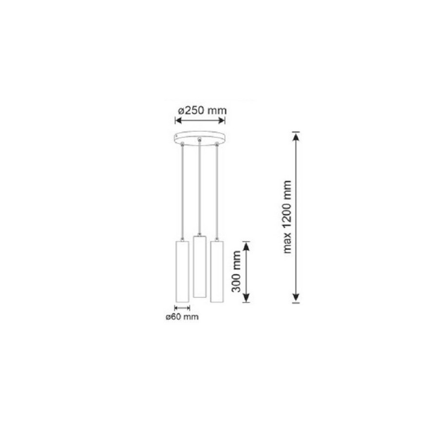 Hängeleuchte NAPOLI 3xGU10/8W/230V