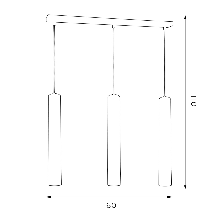 Hängeleuchte NEST 3xGU10/8W/230V weiß/chrom glänzend