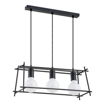 Hängeleuchte NETI 3xE27/15W/230V schwarz