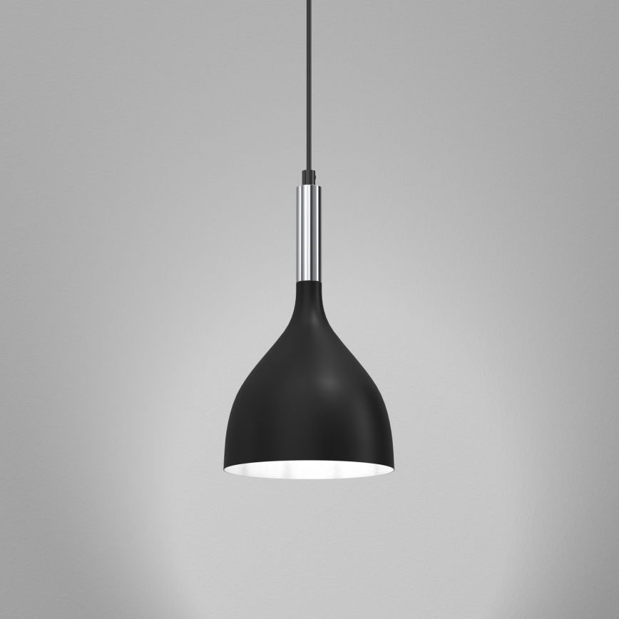 Hängeleuchte NOAK 1xE27/15W/230V schwarz/glänzendes Chrom