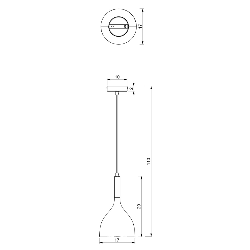 Hängeleuchte NOAK 1xE27/15W/230V weiß/glänzendes Chrom