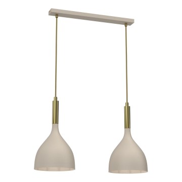Hängeleuchte NOAK 2xE27/15W/230V beige/golden