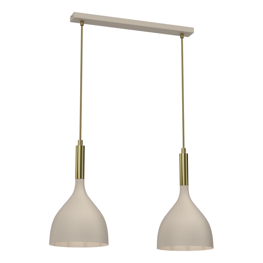 Hängeleuchte NOAK 2xE27/15W/230V beige/golden